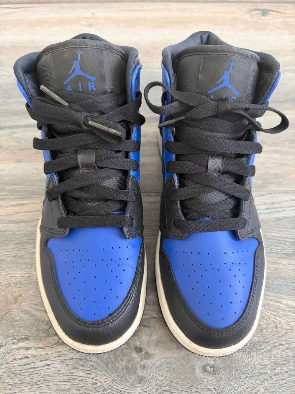 Nike Air Jordan 1 Mid 'Hyper Royal' sneakers blue kids size 5.5Y
